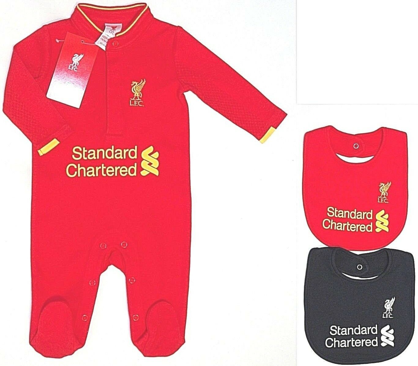 LIVERPOOL FC BABIES PRAM SLEEP SUIT BABYGROW PLAY BODYSUIT LFC Fresh Stock Dated October 2024